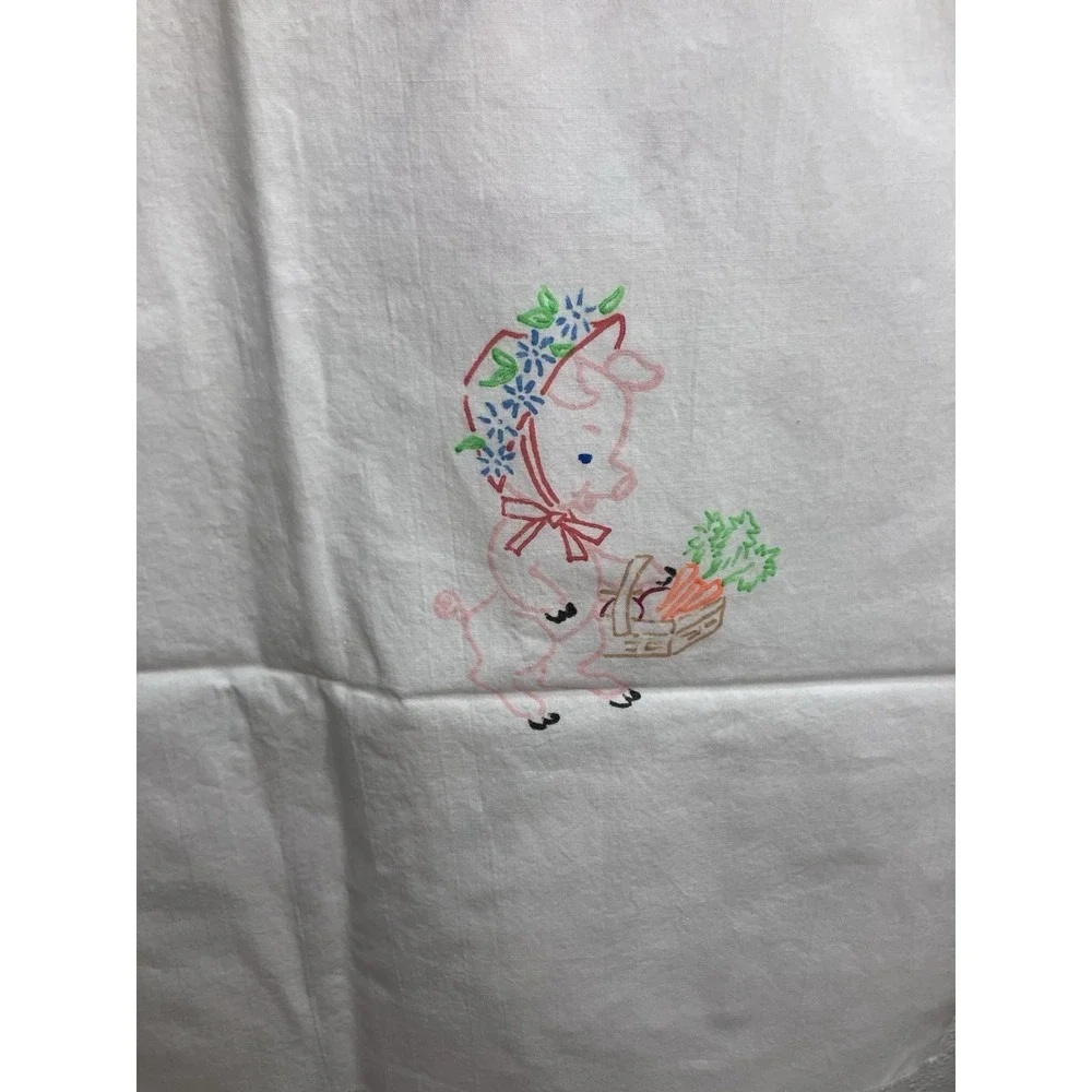 Vintage Nursery Rhyme Fabric Quilt Unfinished Embroidery Humpty Dumpty &‎ More